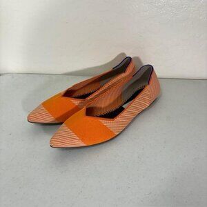Rothy's Orange and Tan Flats